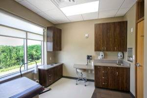 University of Iowa OBGYN Clinic Patient Room - New Cabinets Built by McComas-Lacina Construction